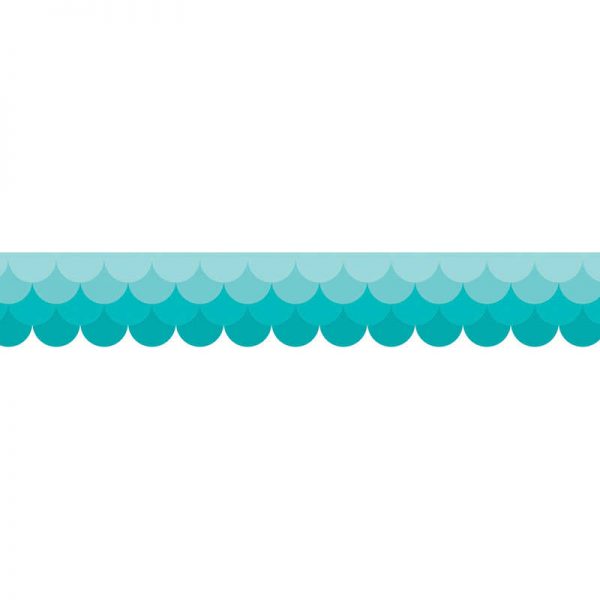 Creative Teaching Press® Painted Palette Ombre Turquoise Scallops Borders, 35 Feet