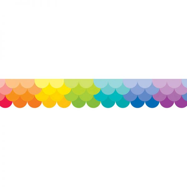 Creative Teaching Press® Ombre Rainbow Scallops Borders (Paint)