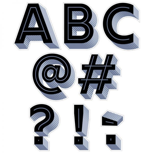 Creative Teaching Press® Black 3D 5" Uppercase Designer Letters