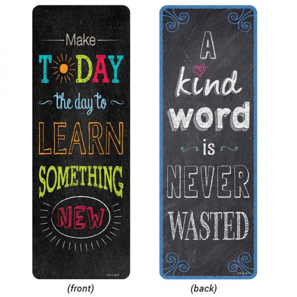 Creative Teaching Press® Chalk It Up! Motivational Quotes Bookmarks, Pack of 30