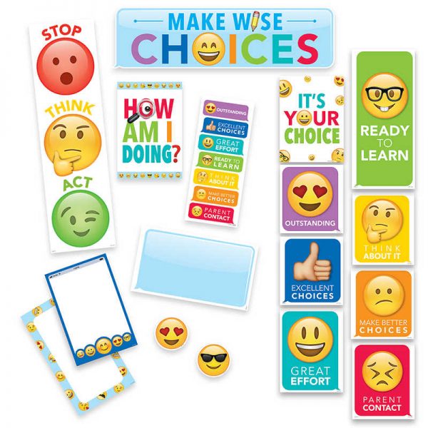 Creative Teaching Press® Emoji Fun Behavior Clip Chart Mini Bulletin Board