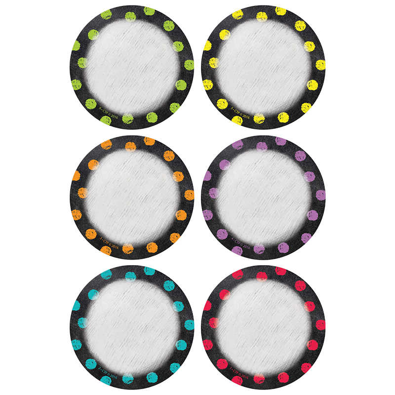 TeachersParadise Creative Teaching Press® Dots on Chalkboard 3" CutOuts (Chalk It Up!) CTP0831