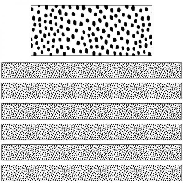 Creative Teaching Press® Black Messy Dots Border, 35 Feet Per Pack, 6 Packs