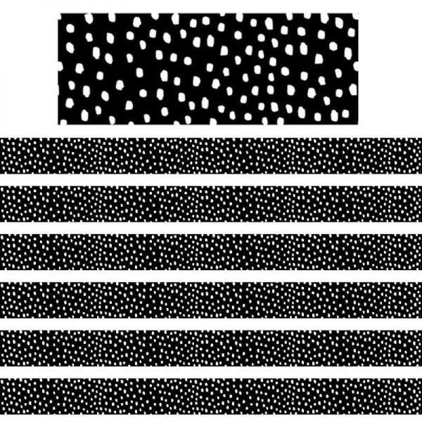 Creative Teaching Press® Messy Dots on Black Border, 35 Feet Per Pack, 6 Packs