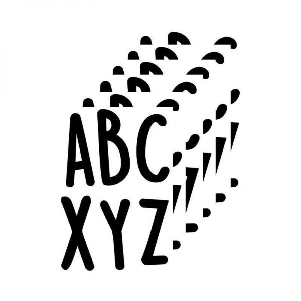 Creative Teaching Press® Casual Black 2" Uppercase Letter Stickers, 109 Per Pack, 6 Packs