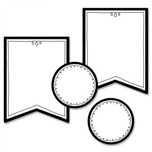 Creative Teaching Press® Pennants 6 Inch Designer Cut-Outs, Pack of 48
