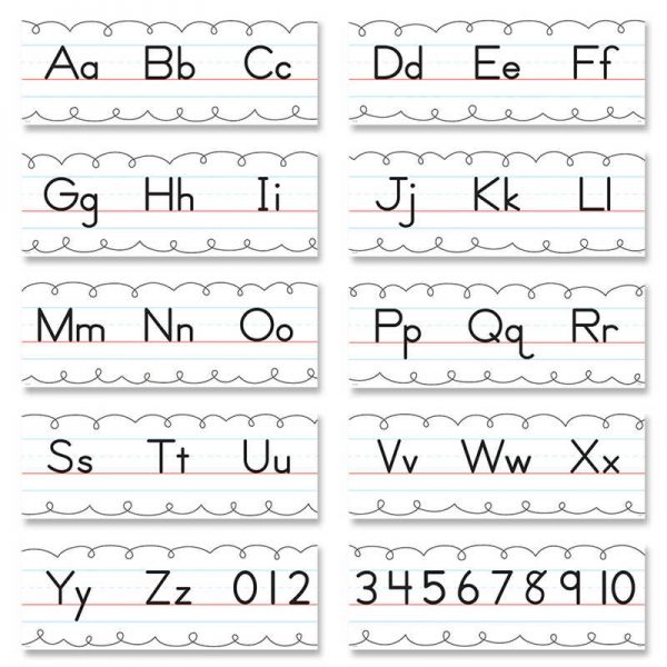 Creative Teaching Press® Traditional Manuscript Alphabet Line Bulletin Board Set