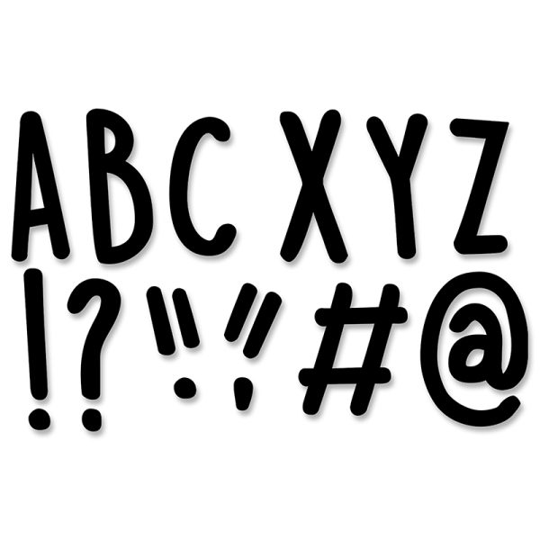 Creative Teaching Press Casual Black 5 Inch Designer Letters, 191 Pieces