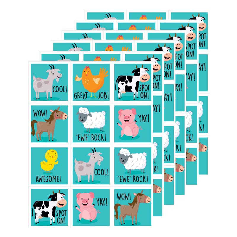 Creative Teaching Press® Farm Friends Reward Stickers, 60 Per Pack, 6 Packs