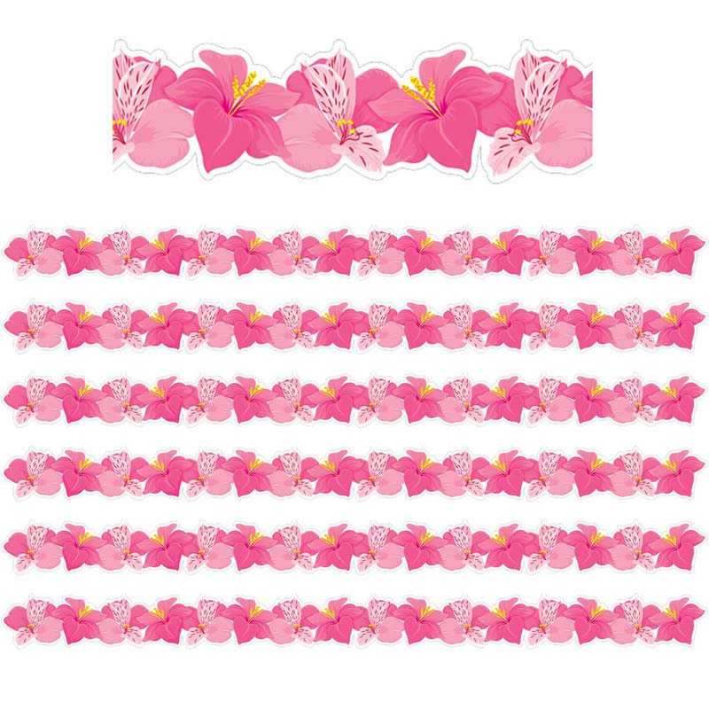 Creative Teaching Press® Pink Blooms Border, 35 Feet Per Pack, 6 Packs