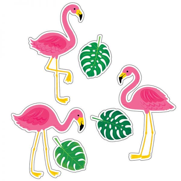 Creative Teaching Press® Palm Paradise Flamingo Fun 6" Designer Cut-Outs, Pack of 72