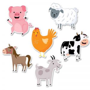 Creative Teaching Press® Farm Friends 6" Designer Cut-Outs, Pack of 36