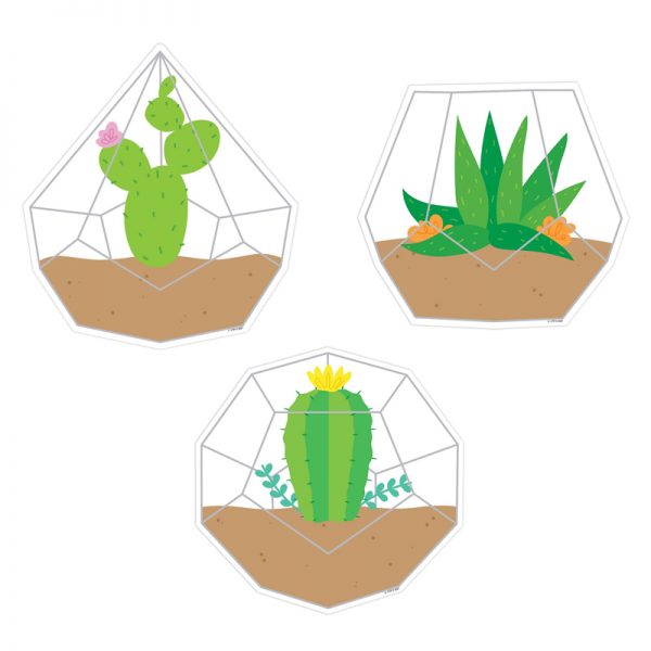 Creative Teaching Press® Positively Plants Terrariums 6" Designer Cut-Outs, Pack of 36