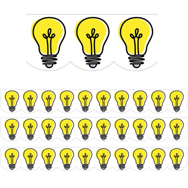 Creative Teaching Press® Doodle Lightbulbs EZ Border, 48 Feet, 3 Packs