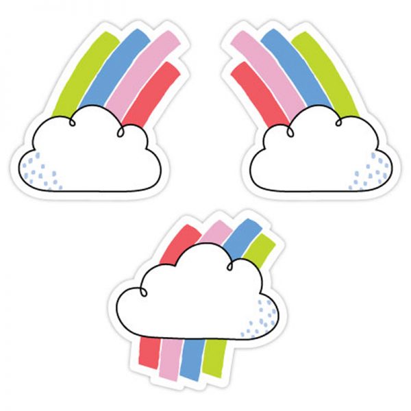 Creative Teaching Press® Rainbow Skies 3" Designer Cut-Outs, Pack of 36