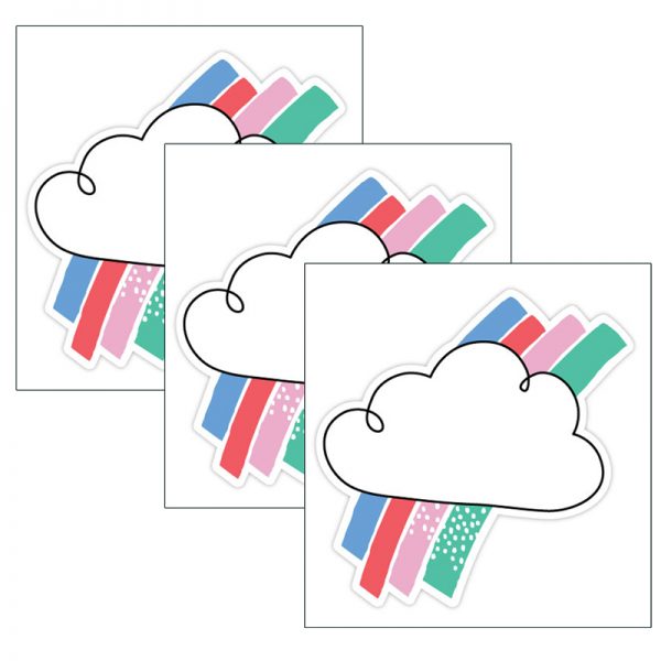 Creative Teaching Press® Rainbow Skies 6" Designer Cut-Outs, 36 Per Pack, 3 Packs