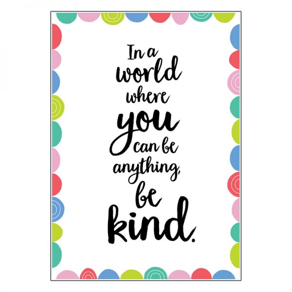 Creative Teaching Press® In a world where you can be anything... Rainbow Doodles Inspire U Poster