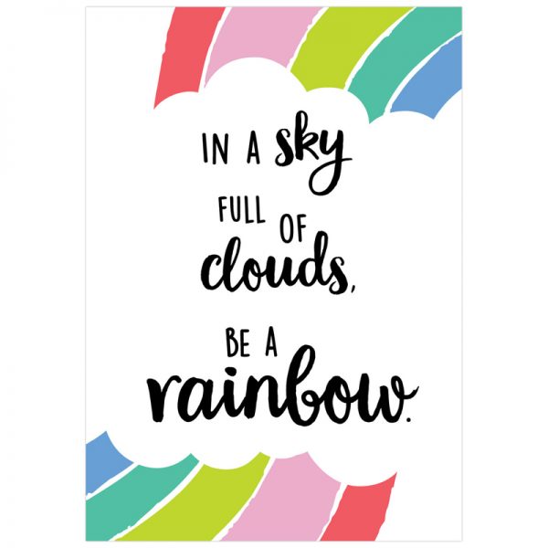 Creative Teaching Press® In a sky full of clouds... Rainbow Doodles Inspire U Poster