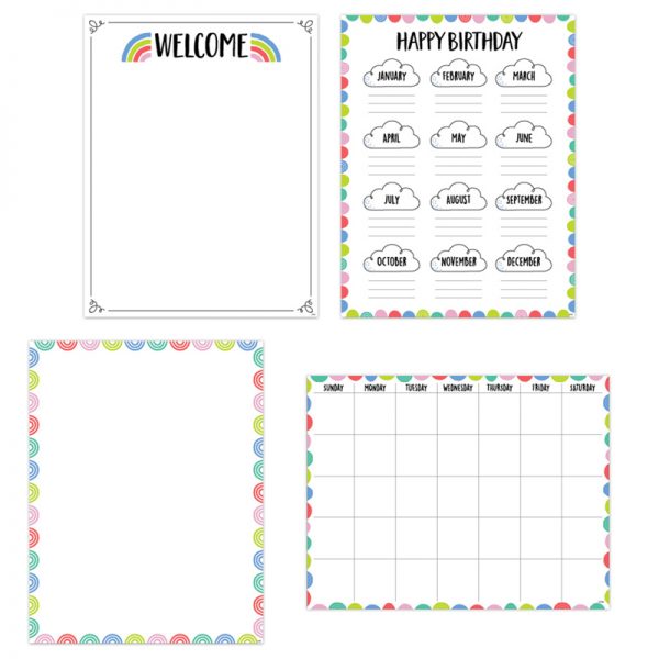 Creative Teaching Press® Rainbow Doodles Classroom Essentials 4-Chart Pack