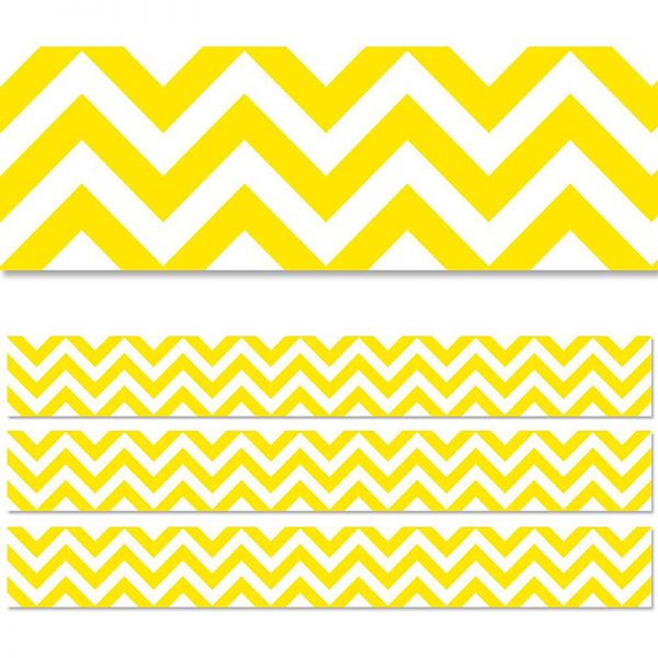 Creative Teaching Press® Yellow Chevron EZ Border, 48 Feet, 3 Packs