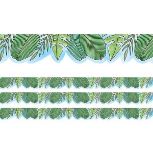 Creative Teaching Press Safari Friends Jumbo Leaves EZ Border, 48 Feet Per Pack, 3 Packs