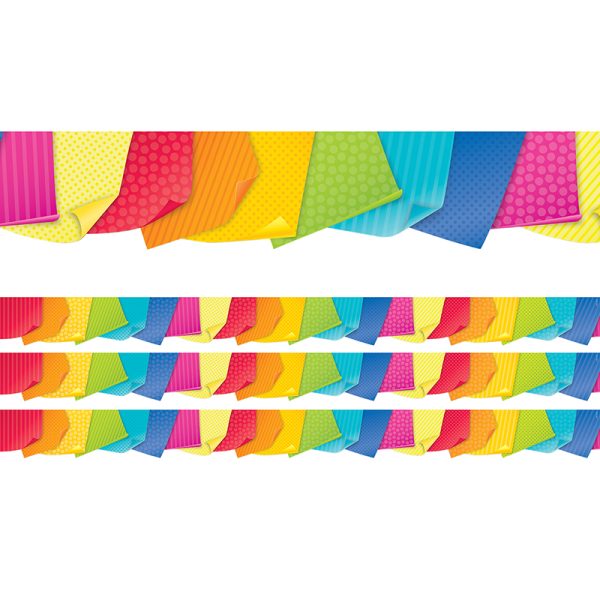 Creative Teaching Press Bold & Bright Sticky Notes EZ Border, 48 Feet Per Pack, 3 Packs