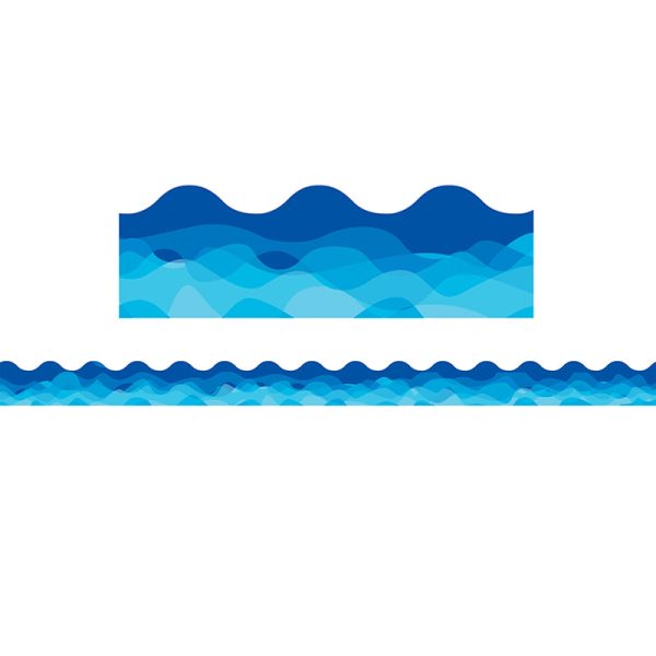 Creative Teaching Press Waves Of Blue Wavy EZ Border, 48 Feet