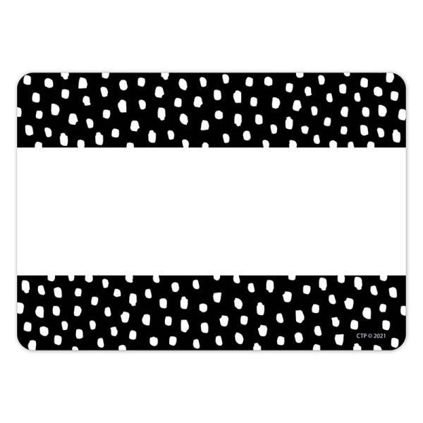 Creative Teaching Press Messy Dots on Black Labels, 3-1/2" x 2-1/2", Pack of 36