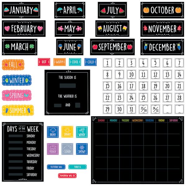 Creative Teaching Press Doodle Calendar Bulletin Board Set