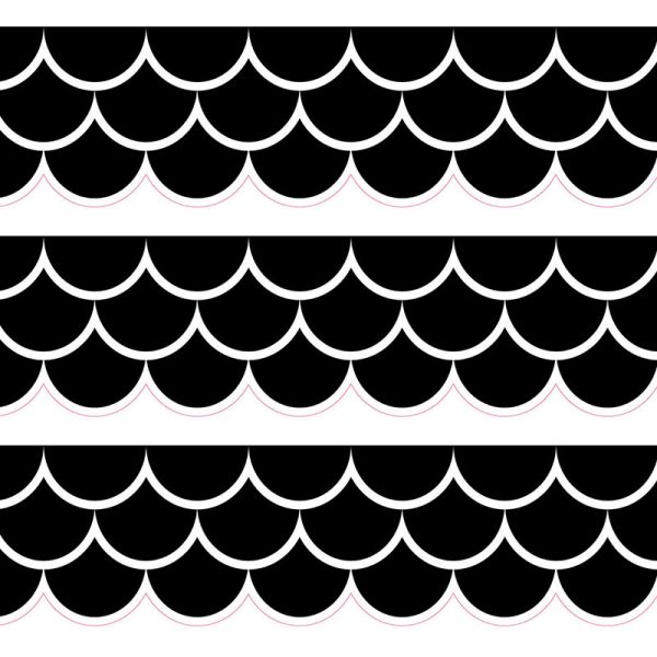 Creative Teaching Press Black Scallops EZ Border™, 48 Feet Per Pack, 3 Packs