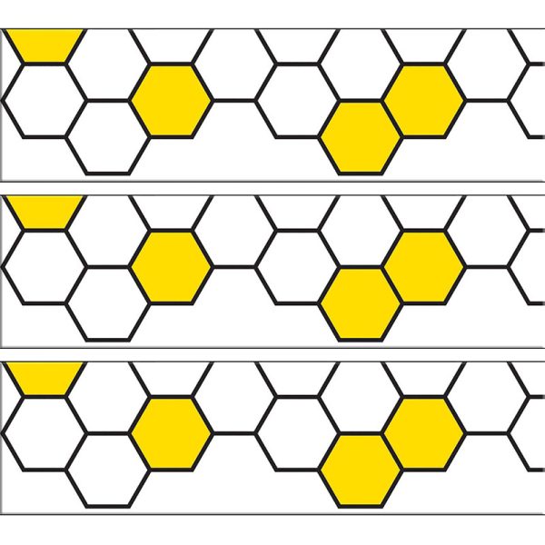 Creative Teaching Press Busy Bees Honeycomb EZ Border™, 48 Feet Per Pack, 3 Packs