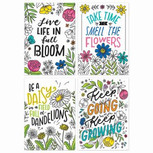 Creative Teaching Press Bright Blooms Inspire U™ 4-Poster Pack