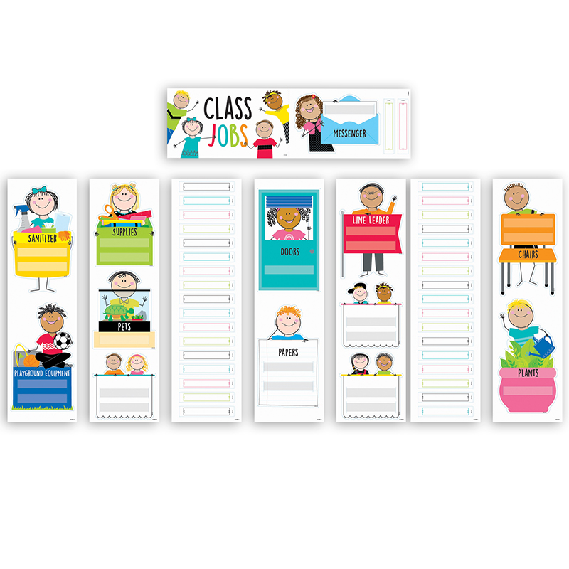 Creative Teaching Press Stick Kids Class Jobs Mini Bulletin Board Set