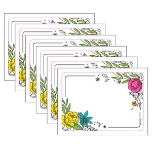 Creative Teaching Press Bright Blooms Doodly Blooms Labels, 36 Per Pack, 6 Packs