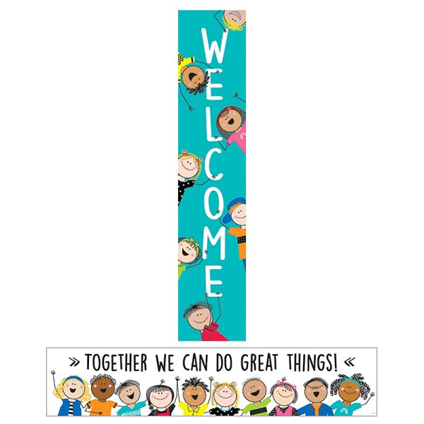 Creative Teaching Press Stick Kids Double-Sided Welcome Banner, 39" x 8"