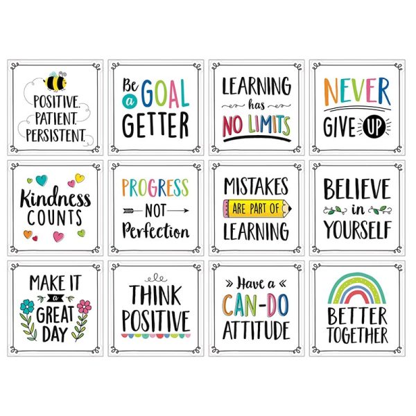 Creative Teaching Press Positive Mindset 10" Designer Cut-Outs, Pack of 12