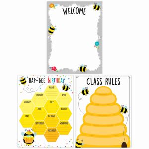 Creative Teaching Press Busy Bees Classroom Essentials 3-Chart Pack