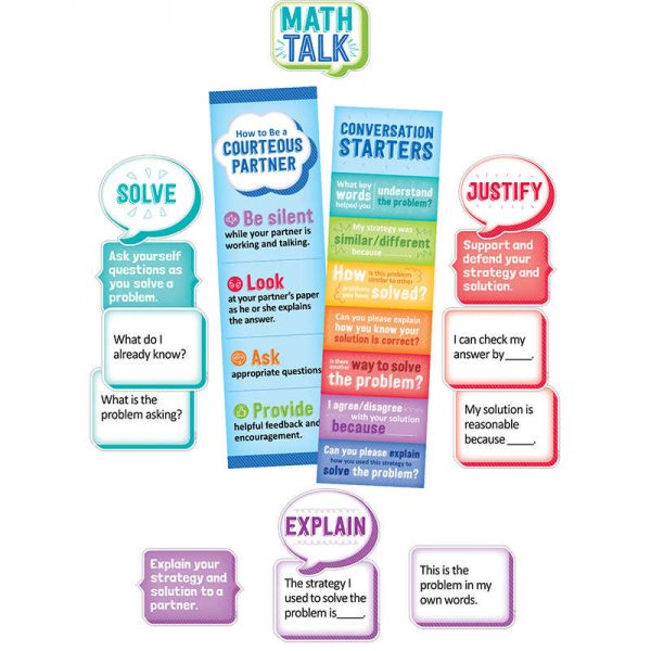 Creative Teaching Press® Math Talk Mini Bulletin Board Set, Grade 3 & Up