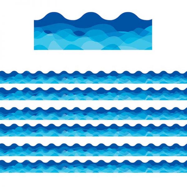 Creative Teaching Press® Waves of Blue Border, 35 Feet Per Pack, 6 Packs