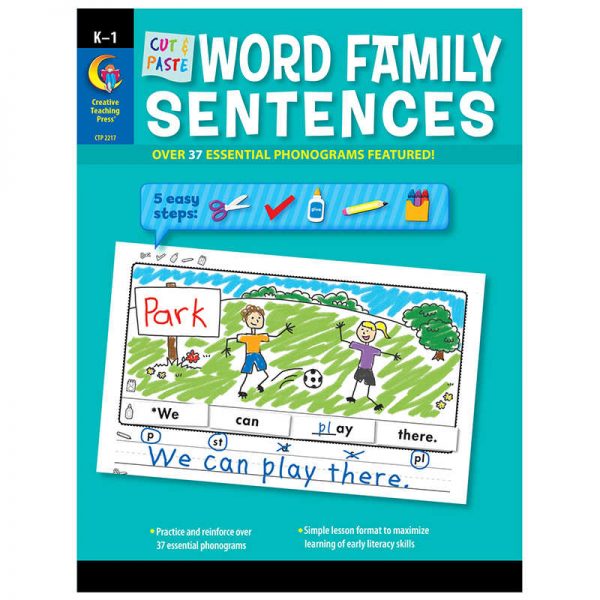 Creative Teaching Press® Cut & Paste Word Family Sentences