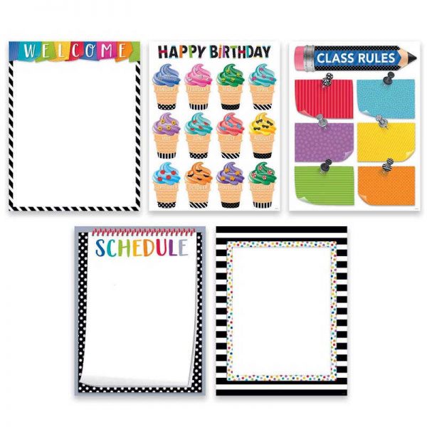 Creative Teaching Press® Bold & Bright Classroom Essentials 5-Chart Pack