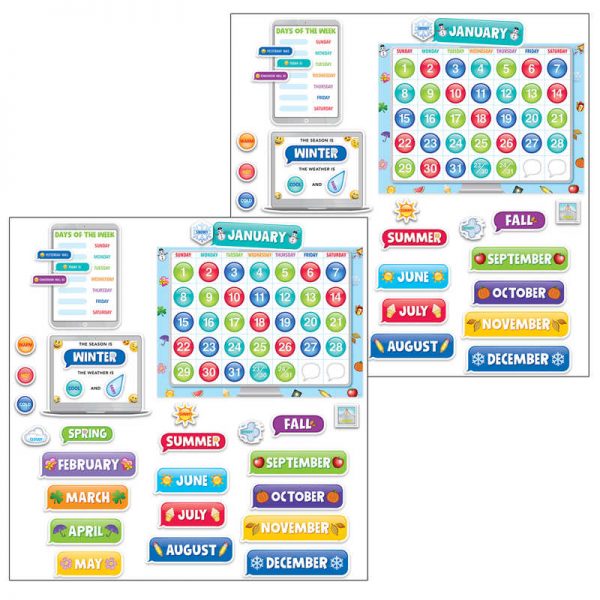 Creative Teaching Press® Emoji Fun Calendar Bulletin Board Set, 2 Sets