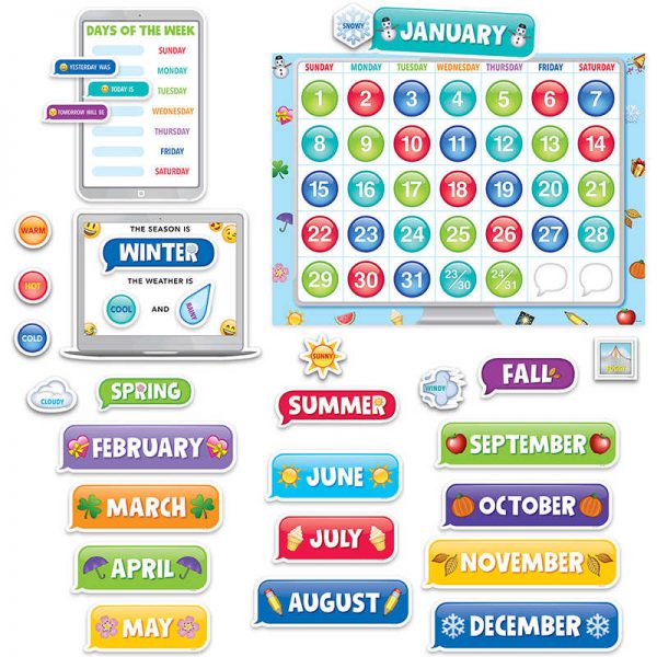 Creative Teaching Press® Emoji Fun Calendar Set Bulletin Board Set