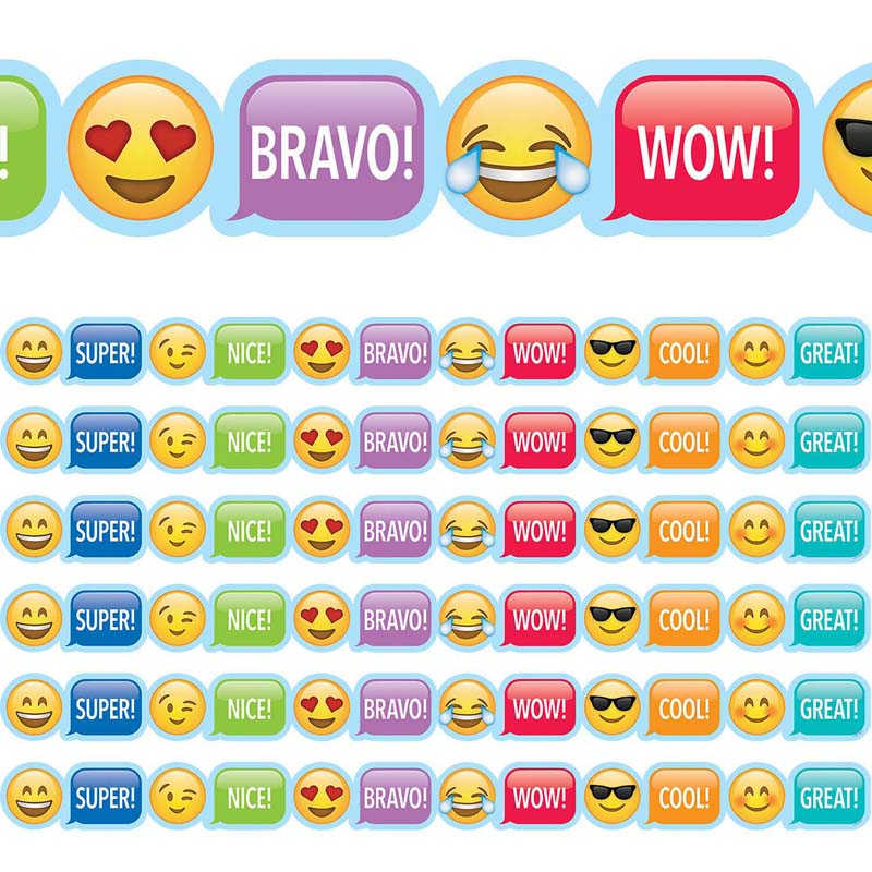 Creative Teaching Press® Emoji Rewards Border, 35 Feet Per Pack, 6 Packs