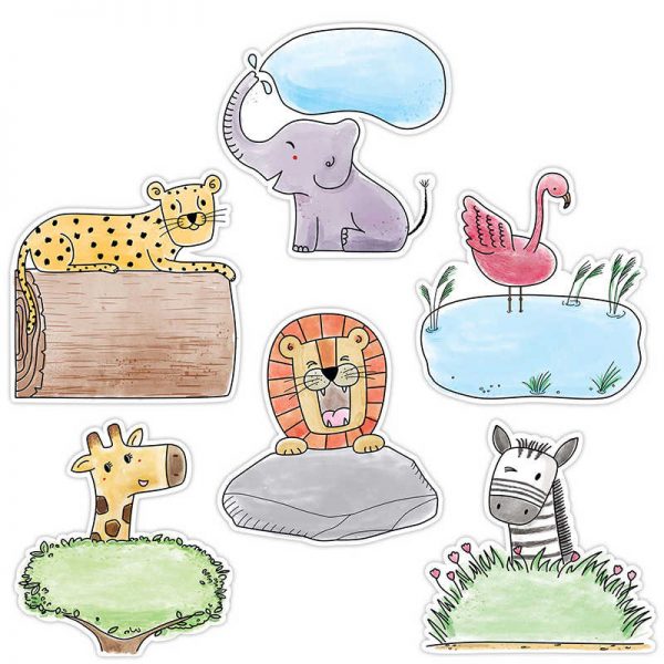 Creative Teaching Press® Safari Friends 6" Designer Cut-Outs, 36/Pack