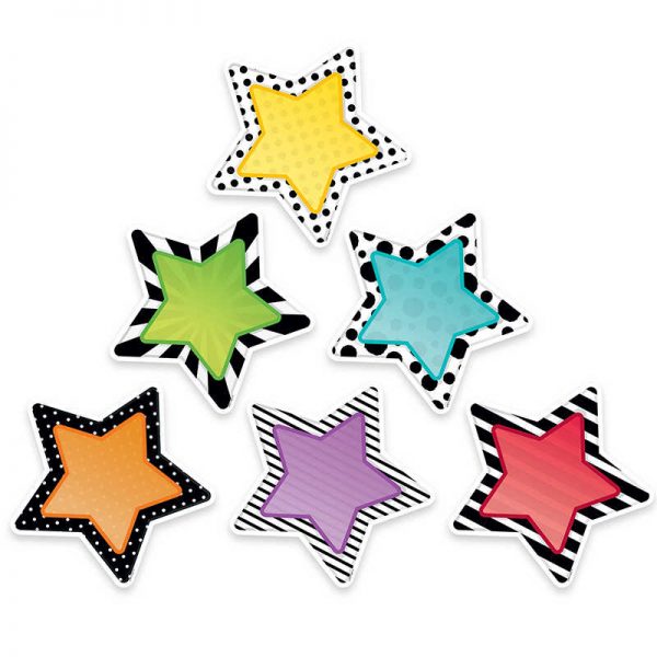 Creative Teaching Press® Bold & Bright Stars 6" Designer Cut-Outs, 36/Pack