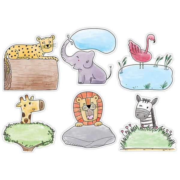 Creative Teaching Press® Safari Friends 10" Designer Cut-Outs, 12/Pack