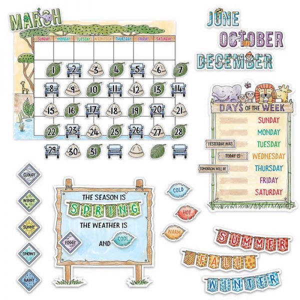 Creative Teaching Press® Safari Friends Calendar Bulletin Board Set