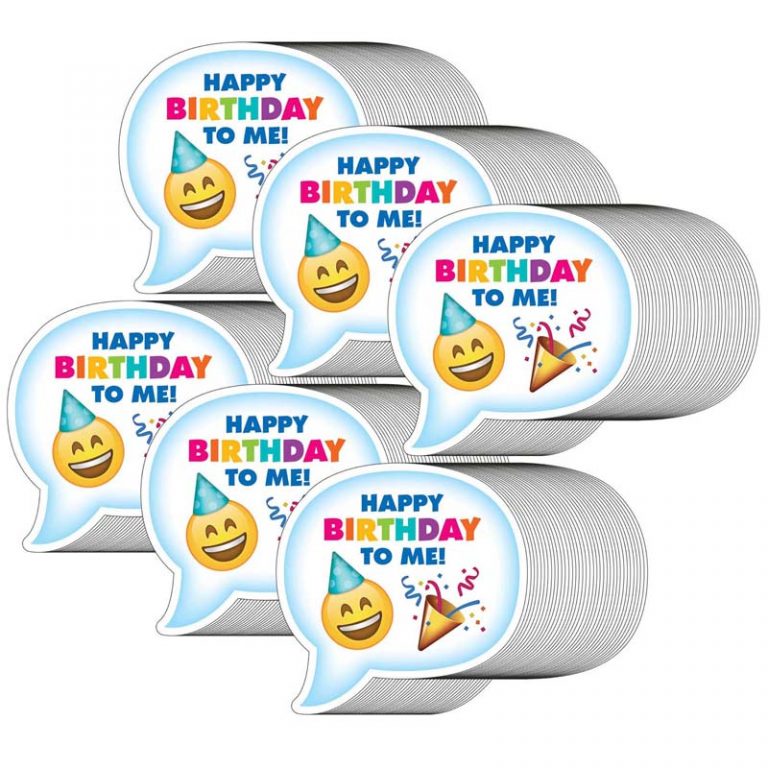 Creative Teaching Press® Emoji Fun Birthday Badge, 36 Per Pack, 6 Packs