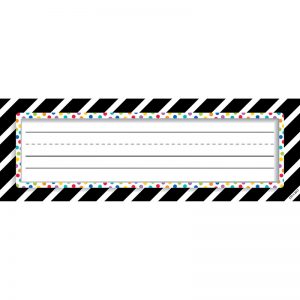 Creative Teaching Press® Bold & Bright Bold Stripes & Dots Name Plates, Pack of 36